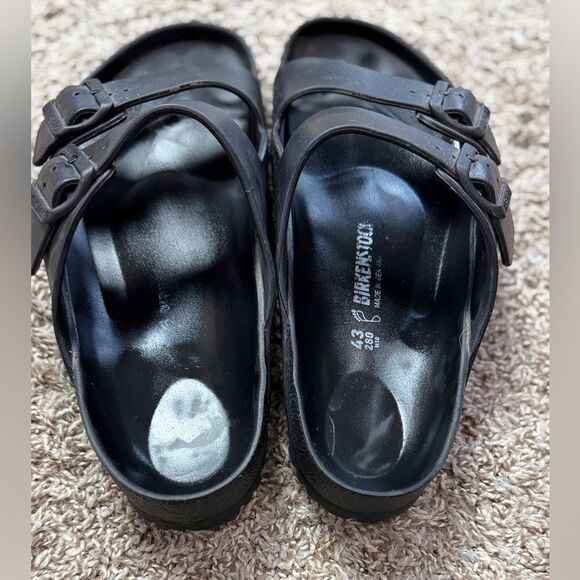 Birkenstock Black Slide on Sandals - Picture 3 of 5